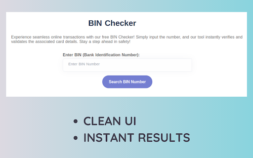BIN Checker screenshot