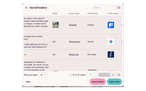 X (Twitter) Exporter – Download Tweets, Followers, Media & Bookmarks screenshot