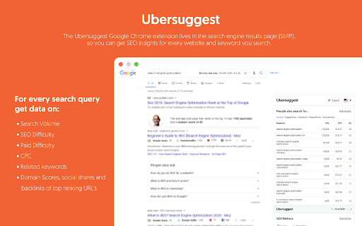 Ubersuggest - SEO and Keyword Discovery screenshot