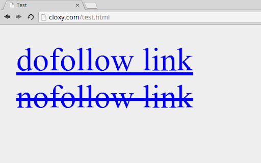 Strike Out Nofollow Links screenshot