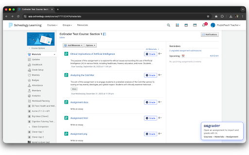 CoGrader for Schoology - AI Grader screenshot