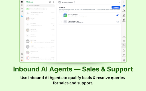 WhatsApp Business CRM with AI Agents - The Chat Quotient screenshot