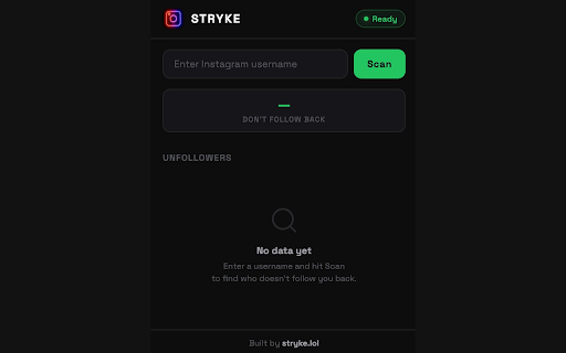 stryke.lol — instagram unfollowers screenshot