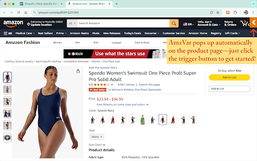 Amazon Variation Price Checker screenshot