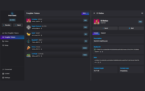 Photonic Wallet screenshot