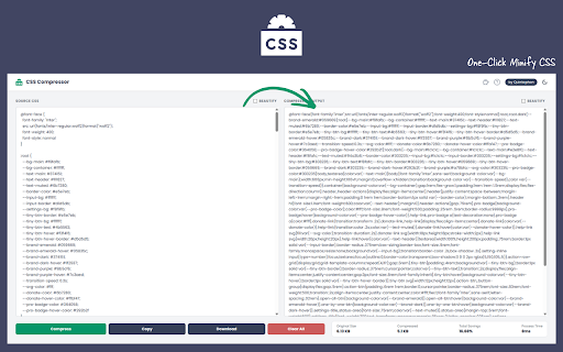 CSS Compressor screenshot