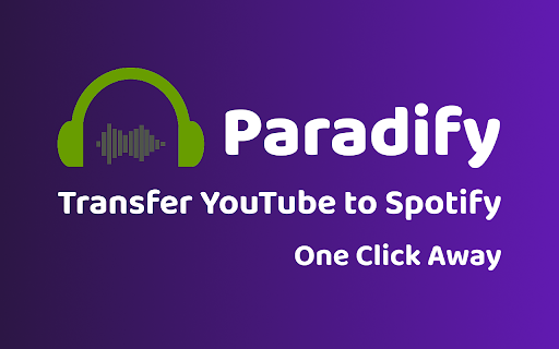 YouTube to Spotify with Paradify screenshot