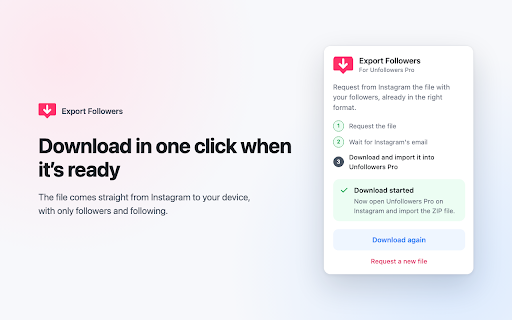 Export Followers screenshot