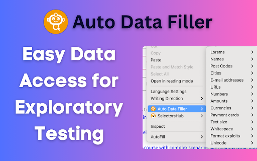 Auto Data Filler screenshot