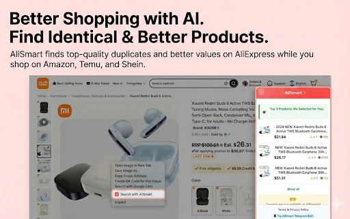 AliSmart: AliExpress AI Finder, Tracker & Coupons screenshot