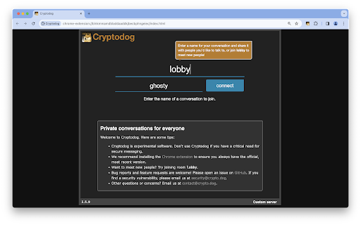 Cryptodog screenshot
