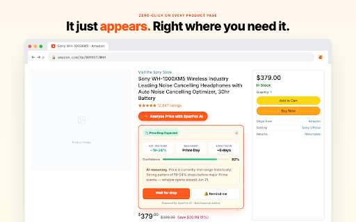 SparFox – Amazon Price Advisor screenshot