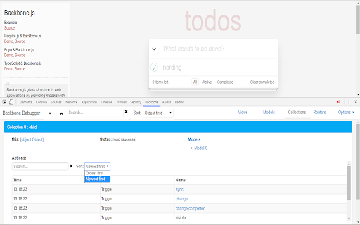 Backbone Debugger screenshot