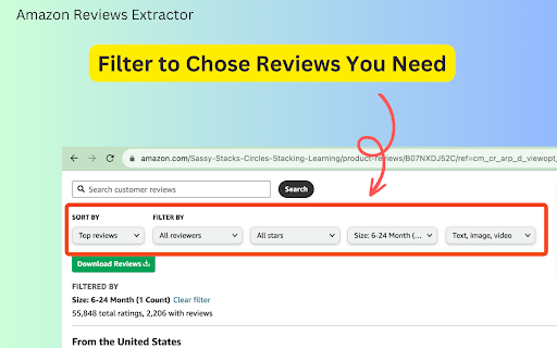 Amazon Reviews Extractor screenshot