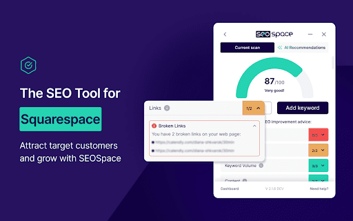SEOSpace - The SEO Plugin for Squarespace screenshot