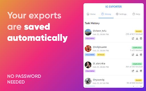IG Exporter - IG Follower Exporter Tool screenshot