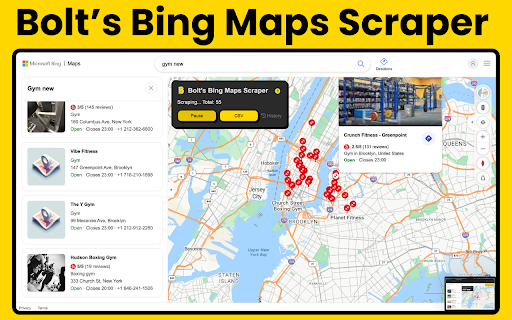 Bolt's Bing Maps Scraper screenshot
