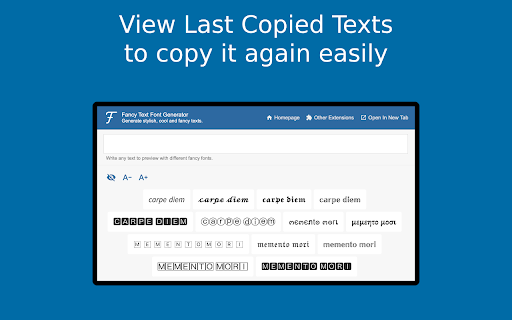 Fancy Text Font Generator screenshot