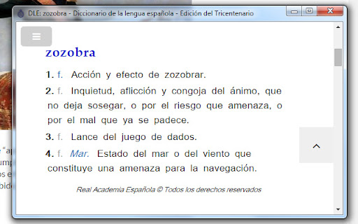 Diccionario RAE en un clic 2022 screenshot