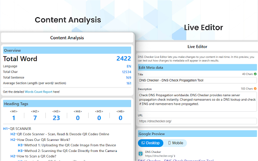 DNS Checker - SEO and Domain Analysis screenshot