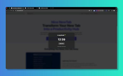 Nice NewTab | Minimalist new tabs and focused workbench screenshot