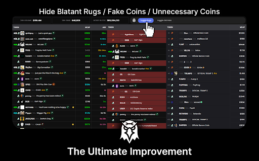 DEX Screener Utilities - Rug Filter, Bot Links & more! - dexscreener.com screenshot