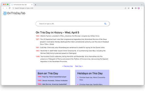OnThisDayTab screenshot
