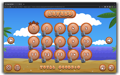 Angry Cat Shoot - HTML5 Game screenshot