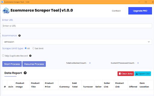 Ecommerce Scraper Tool – Extract Product Listings & Prices screenshot