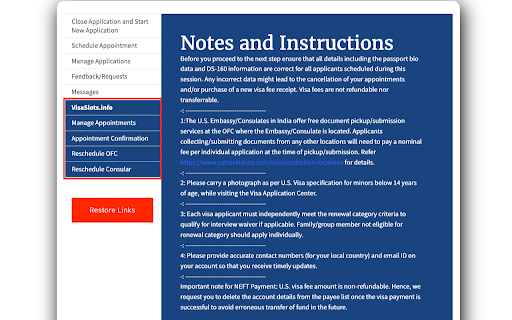 VisaSlots.info screenshot