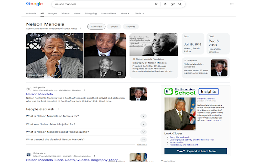 Britannica School Insights screenshot