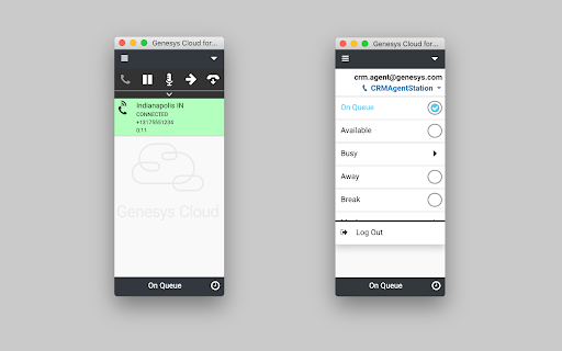 Genesys Cloud for Chrome screenshot