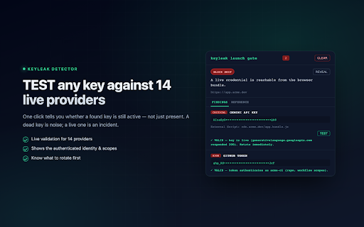 KeyLeak Detector screenshot