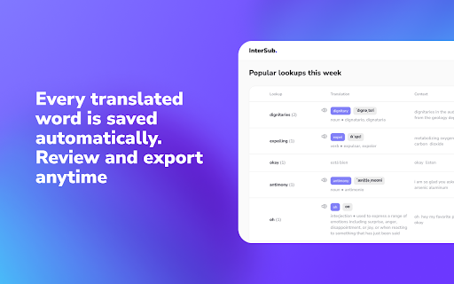 Dual Subtitles & AI Translation - InterSub screenshot
