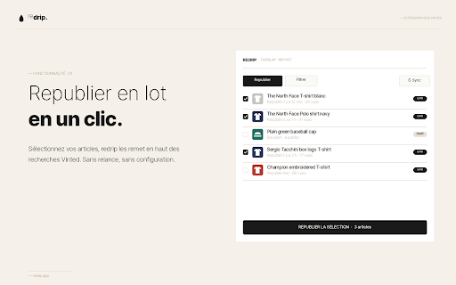 Vinted Assistant - Reposte vos annonces en un clic sur Vinted et Leboncoin screenshot