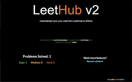 LeetHub v2 screenshot