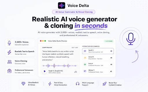 Voice Delta – AI Voice Generator & Voice Cloning screenshot