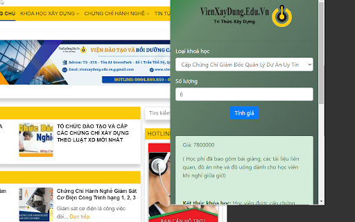 Viện Xây Dựng screenshot