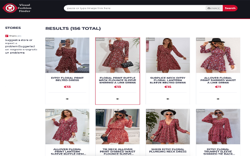 Search Shein by image screenshot