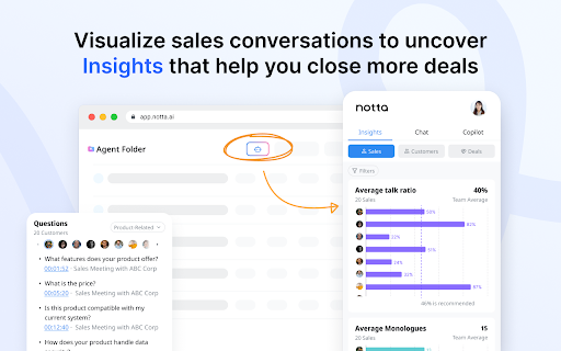 Notta Sales Agent screenshot