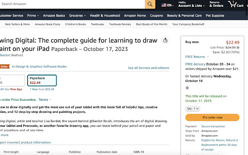 Hide Amazon Cart screenshot