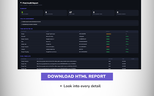 Pixel Auditor: Tag, PII & Consent Mode Inspector screenshot