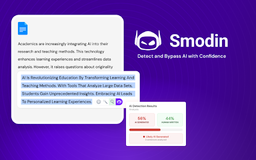 Smodin - Detect AI, Humanize Instantly—Anywhere You Write. screenshot