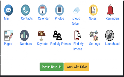iCloud Dashboard screenshot
