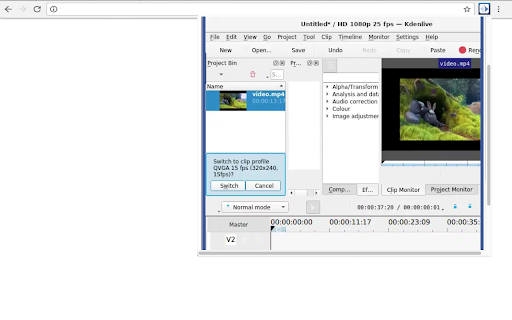 Kdenlive video editor screenshot