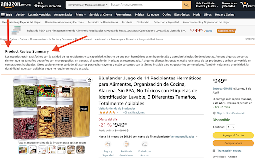 Review Hero, Amazon Product Review Summarizer screenshot