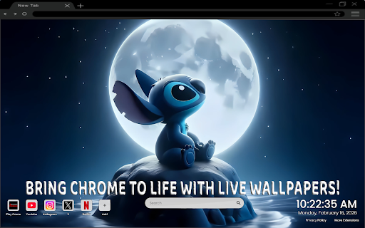Lilo and Stitch Moonlight Live Wallpaper screenshot