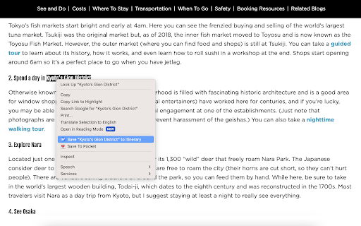 Travel Mapper: Save travel plans to Google Sheets screenshot