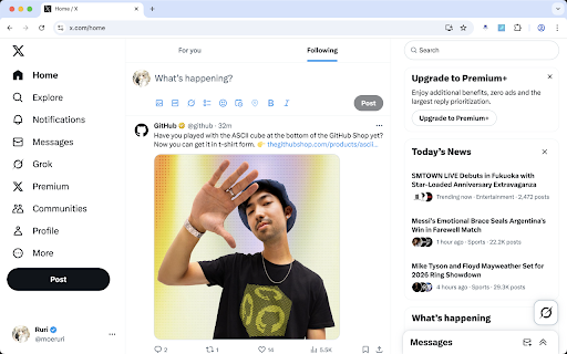 Clean Twitter screenshot