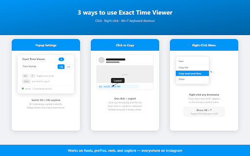Exact Time Viewer for Instagram screenshot